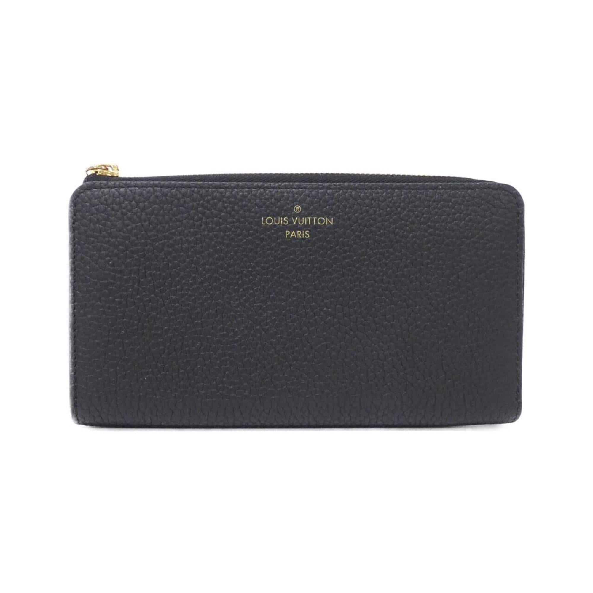 Louis Vuitton Black Leather Long Wallet