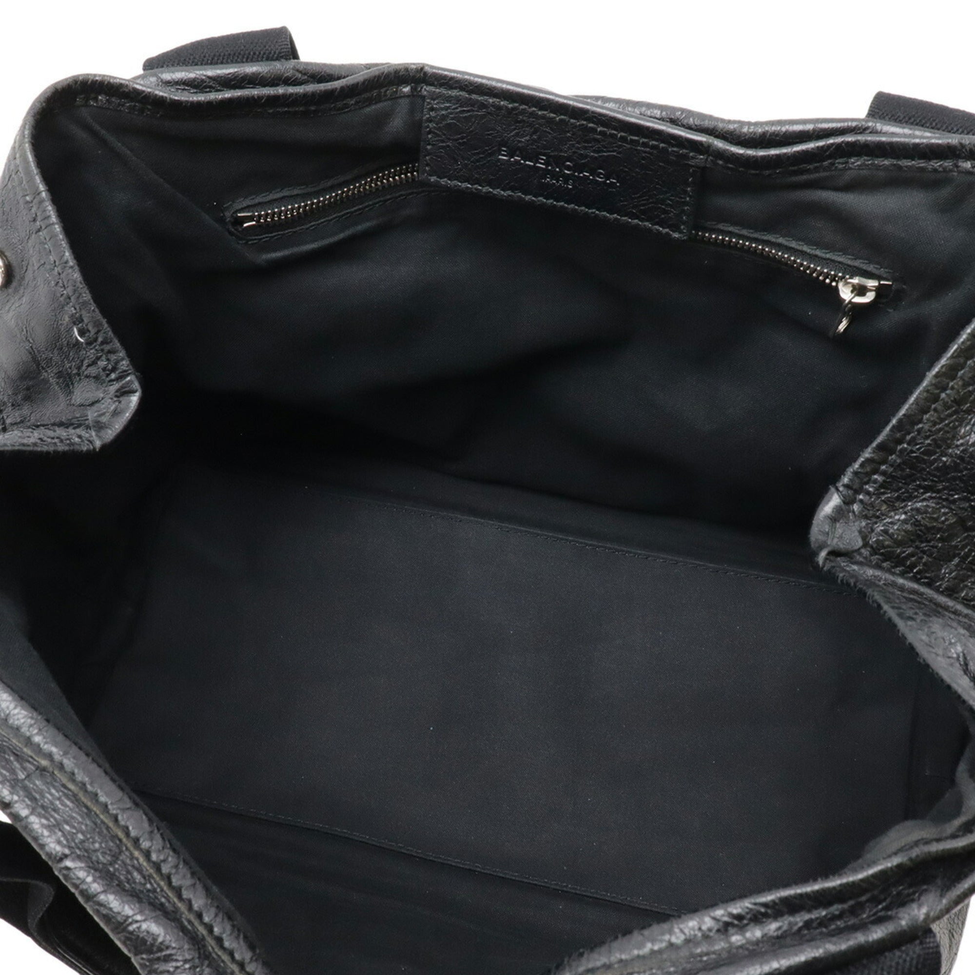 Balenciaga Black Leather Handbag Tote