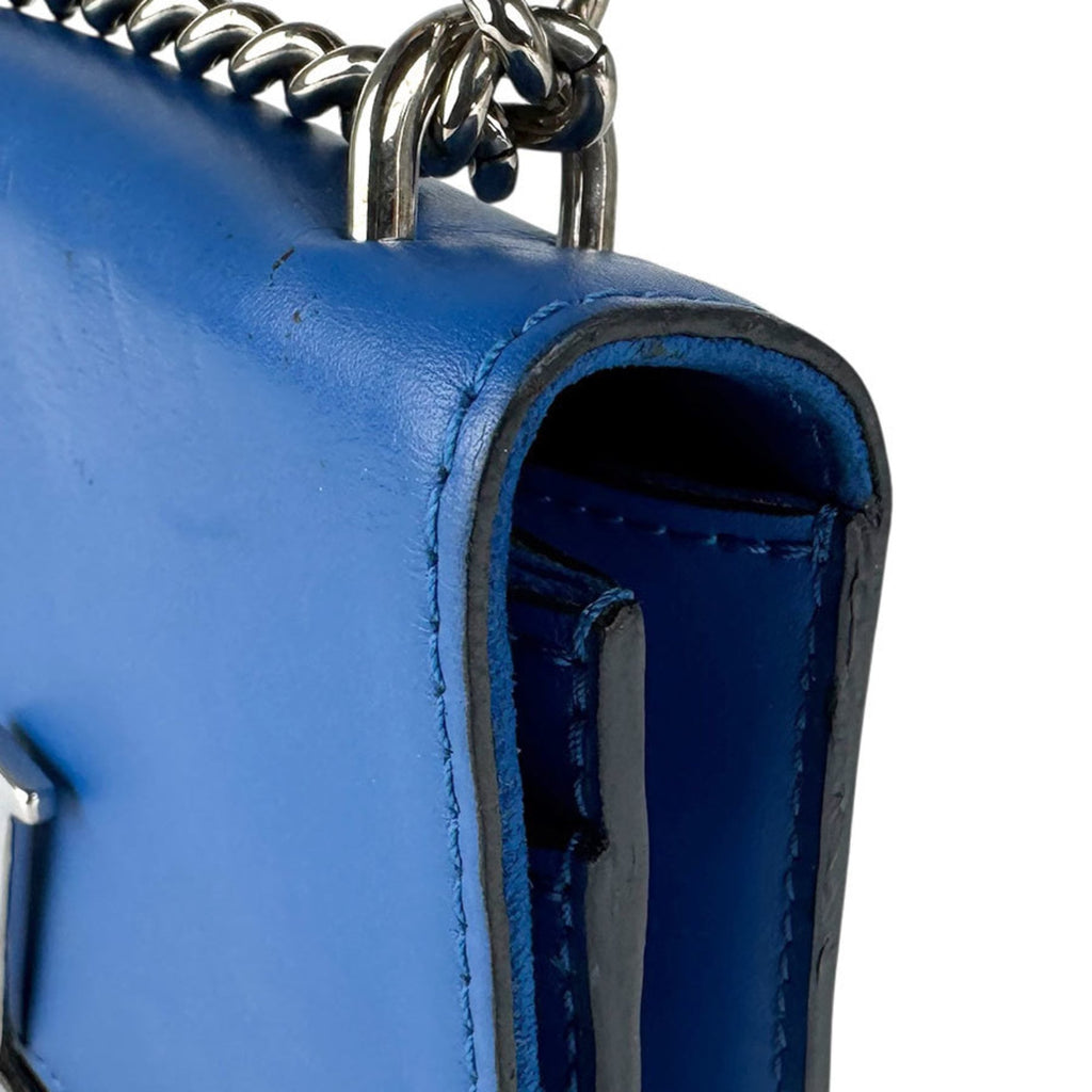 Louis Vuitton Blue Leather Pochette Shoulder Bag