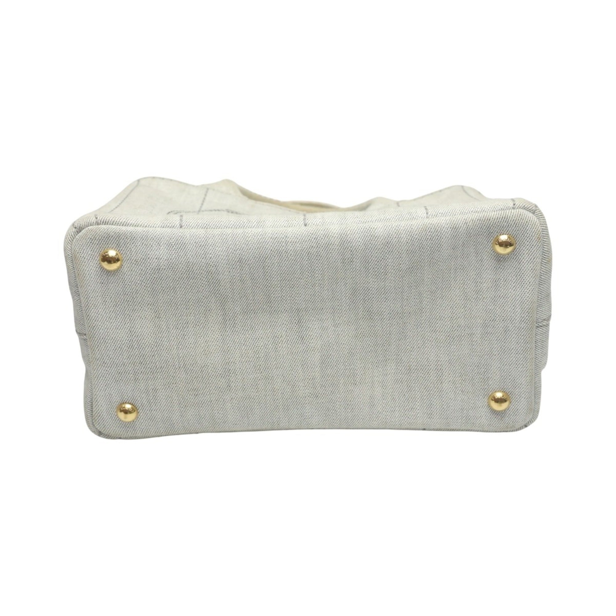 Prada White Canvas Tote Bag