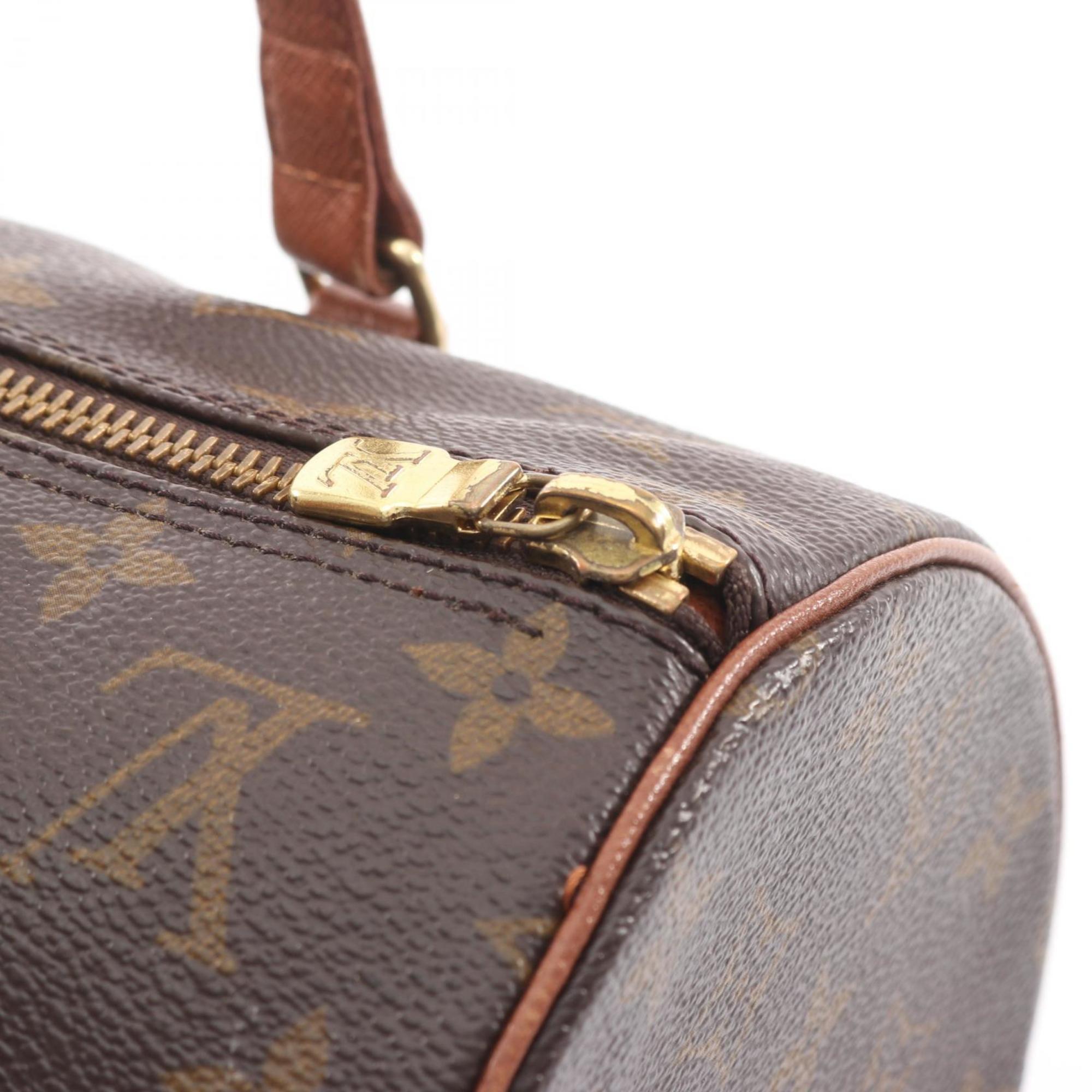 Louis Vuitton Brown Coated Canvas Leather Handbag Pouch