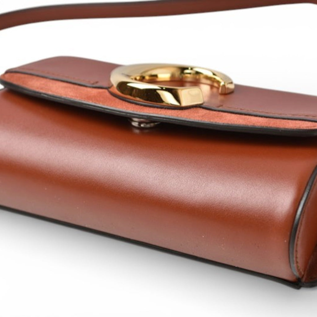 Chloé Brown Leather Fanny Pack Shoulder Bag Sling Bag (Pre-Owned)