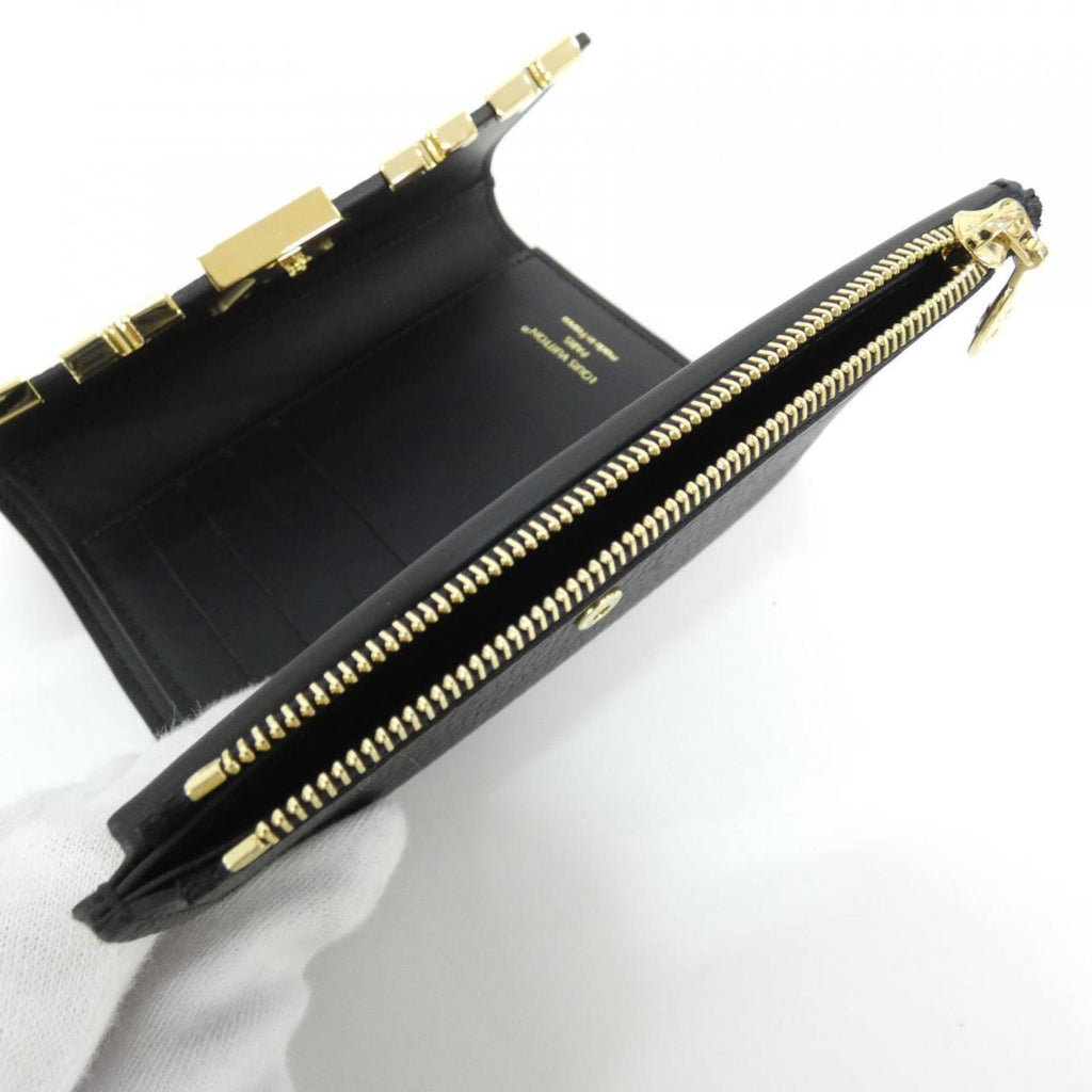Louis Vuitton Black Leather Wallet (Tri-Fold)