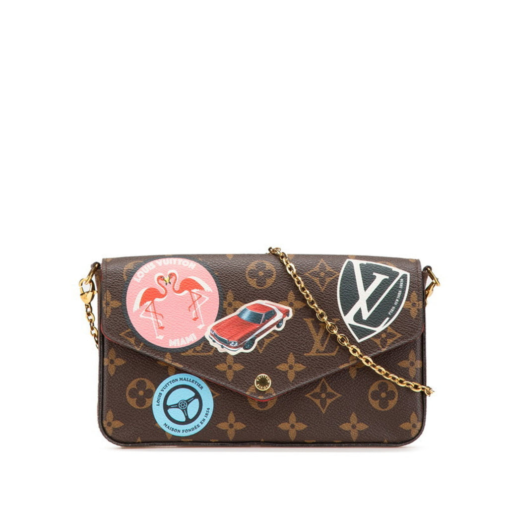 Louis Vuitton Brown Multi-Color Pvc Pochette Shoulder Bag