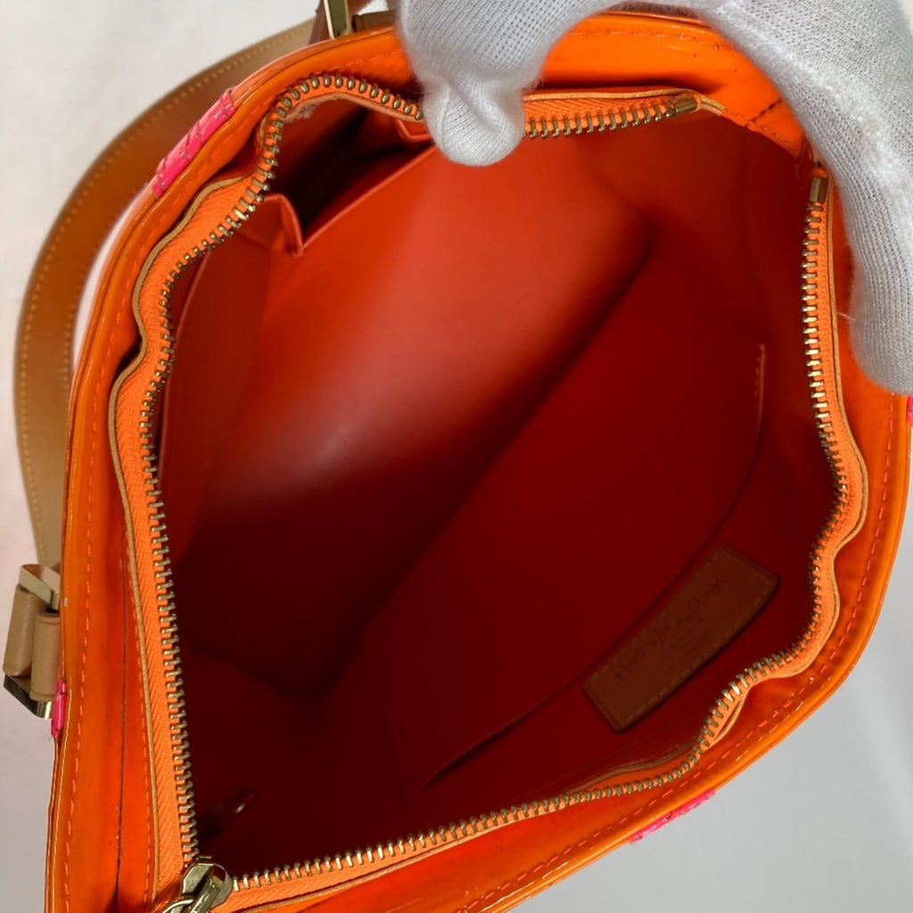 Louis Vuitton Monogram Vernis Orange Pink Monogram Vernis Shoulder Bag Tote Bag