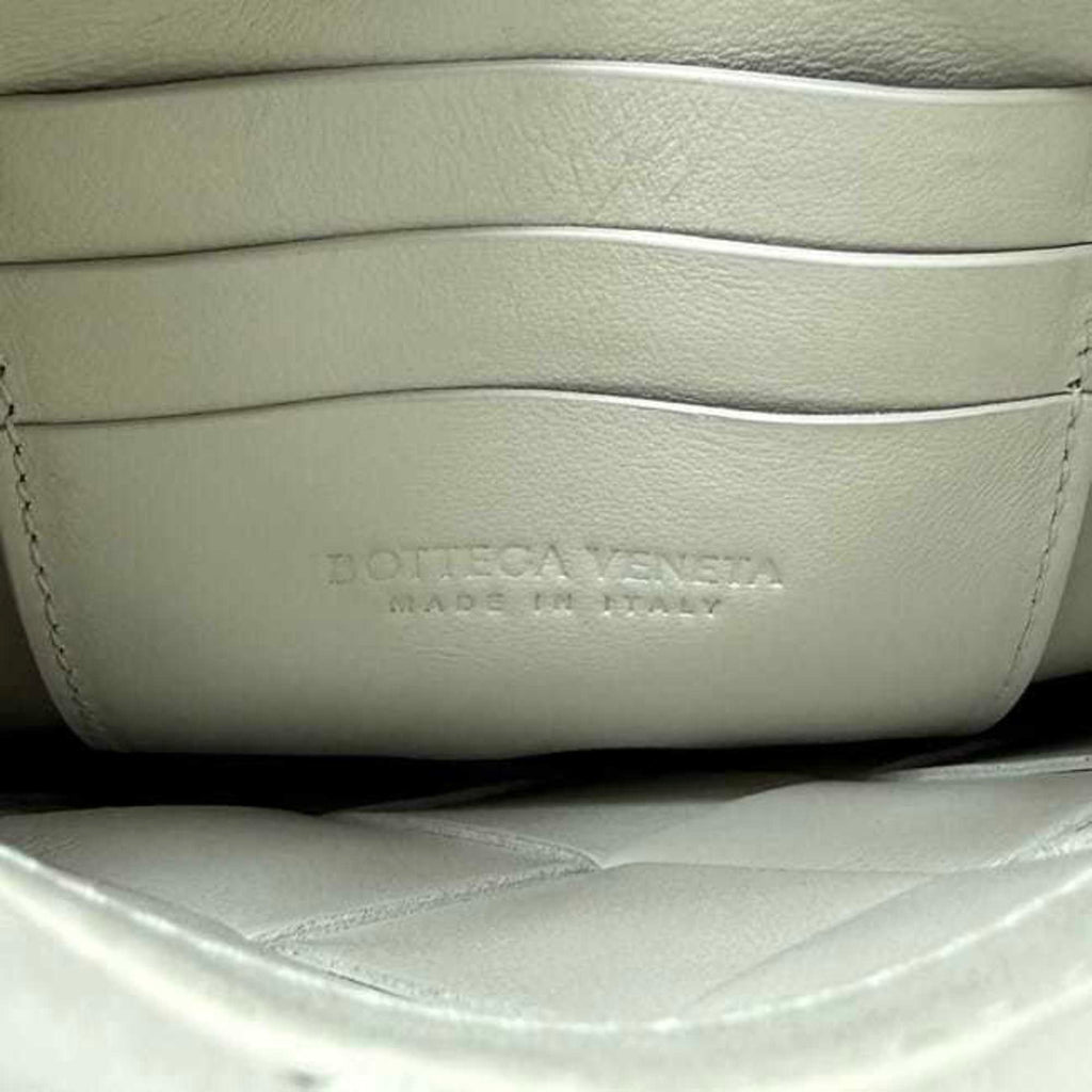 Bottega Veneta Intrecciato White Leather Pochette Shoulder Bag