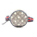 Gucci Beige Navy Coated Canvas Leather Fanny Pack Handbag Pouch (Pre-Owned)