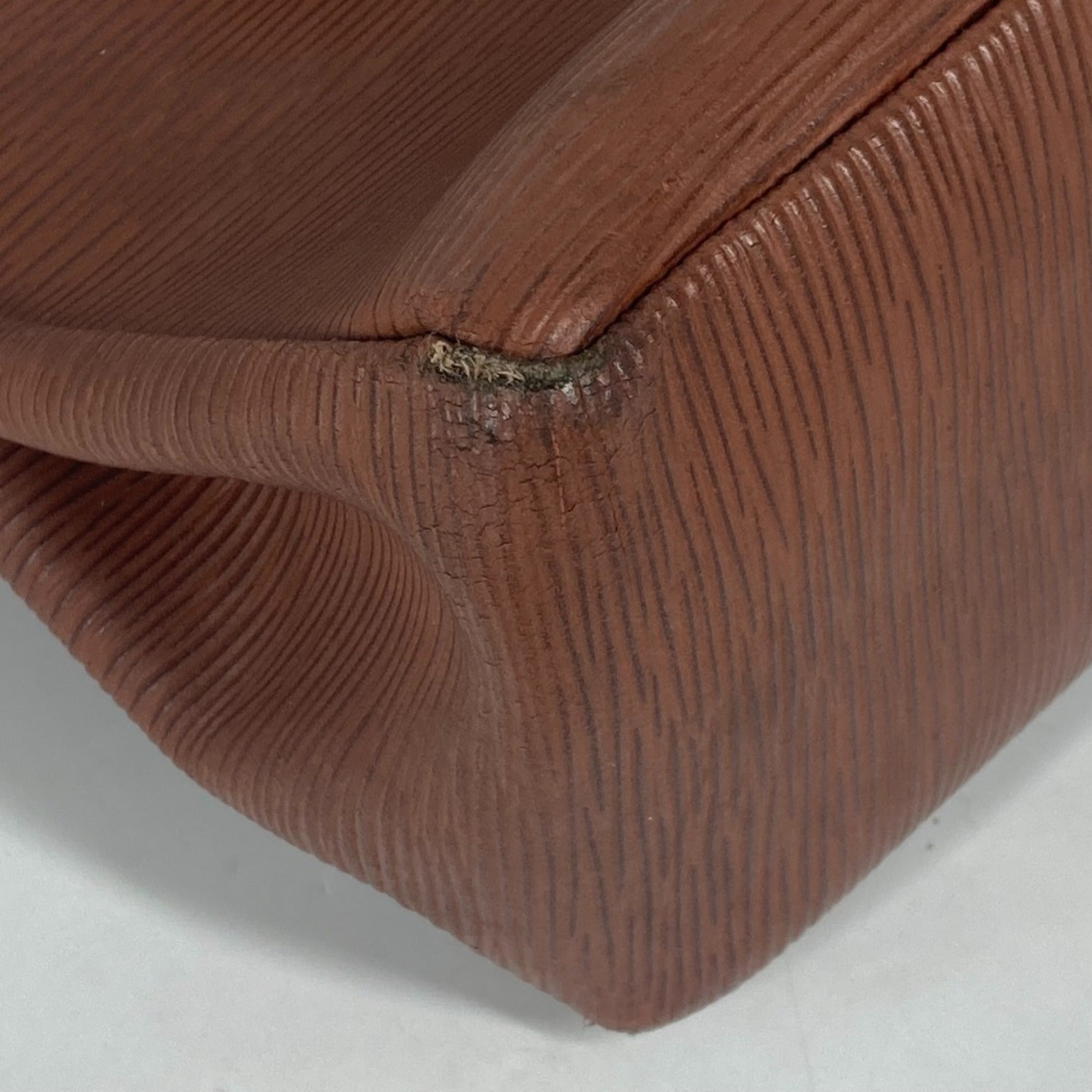 Fendi Brown Leather Handbag Shoulder Bag Tote Bag