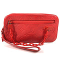 Louis Vuitton Red Color Monogram Empreinte Leather Clutch Bag