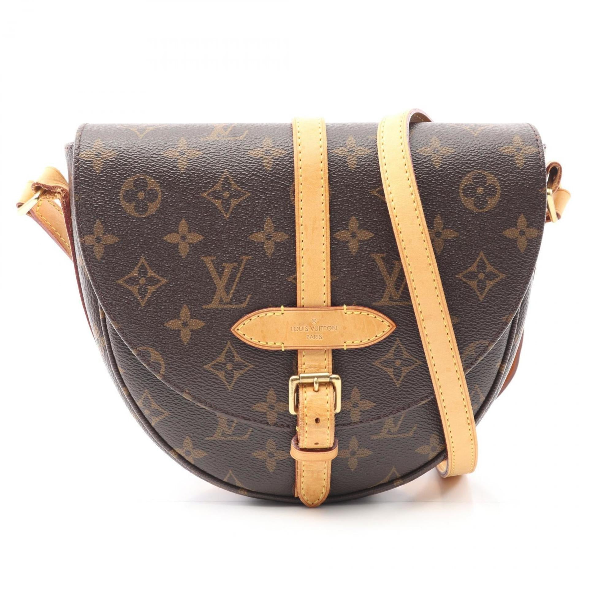 Louis Vuitton Brown Coated Canvas Leather Shoulder Bag