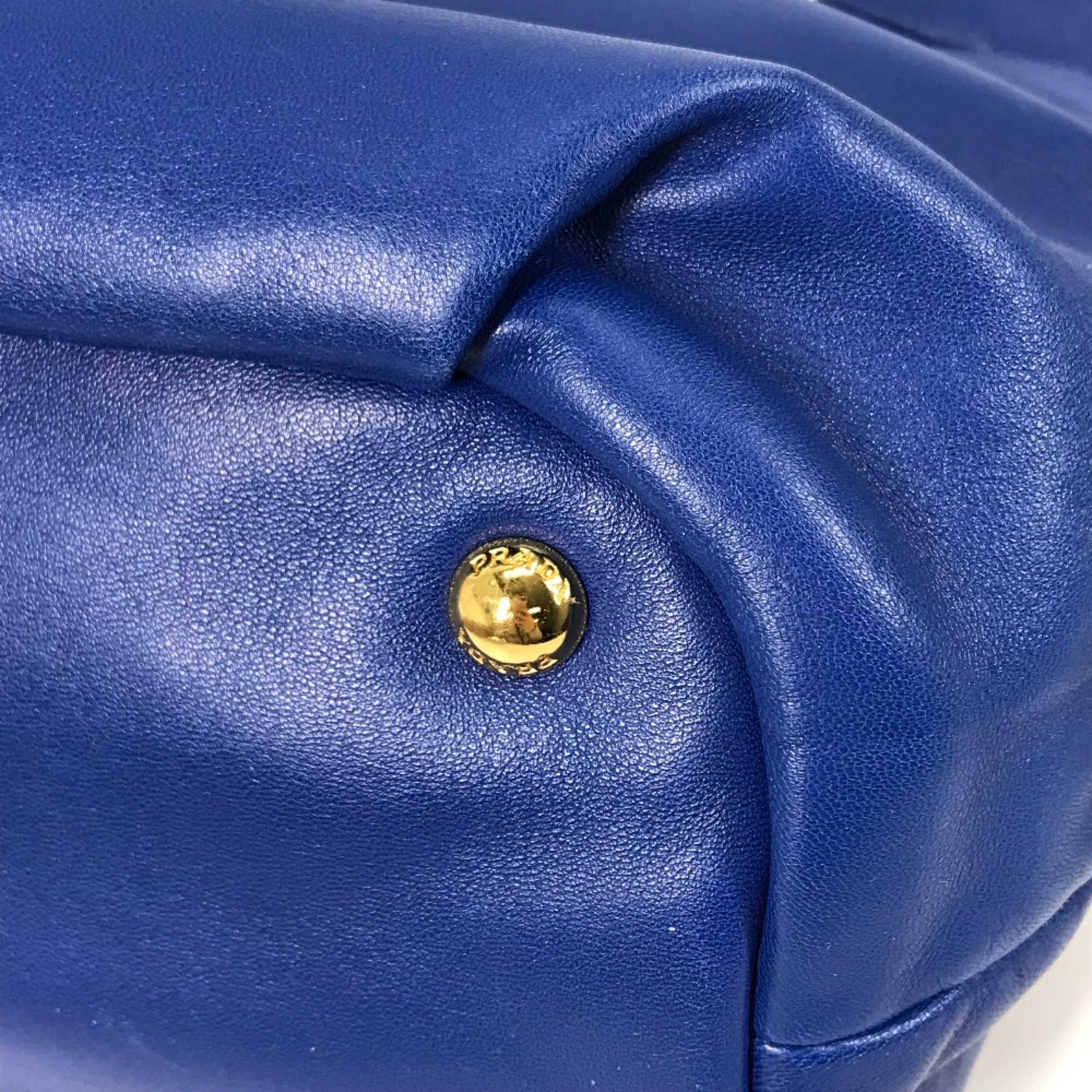 Prada Blue Leather Handbag