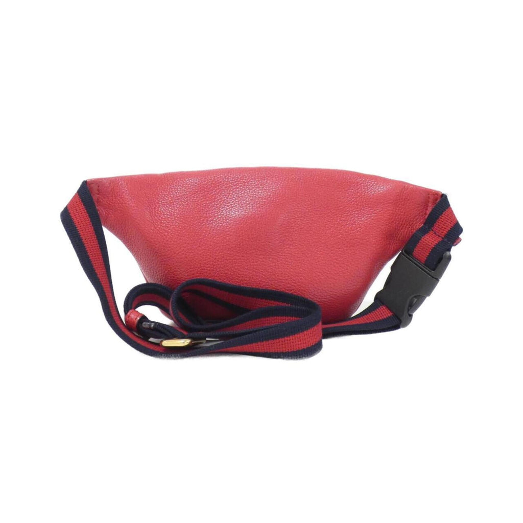 Gucci Red Color Leather Fanny Pack (Pre-Owned)
