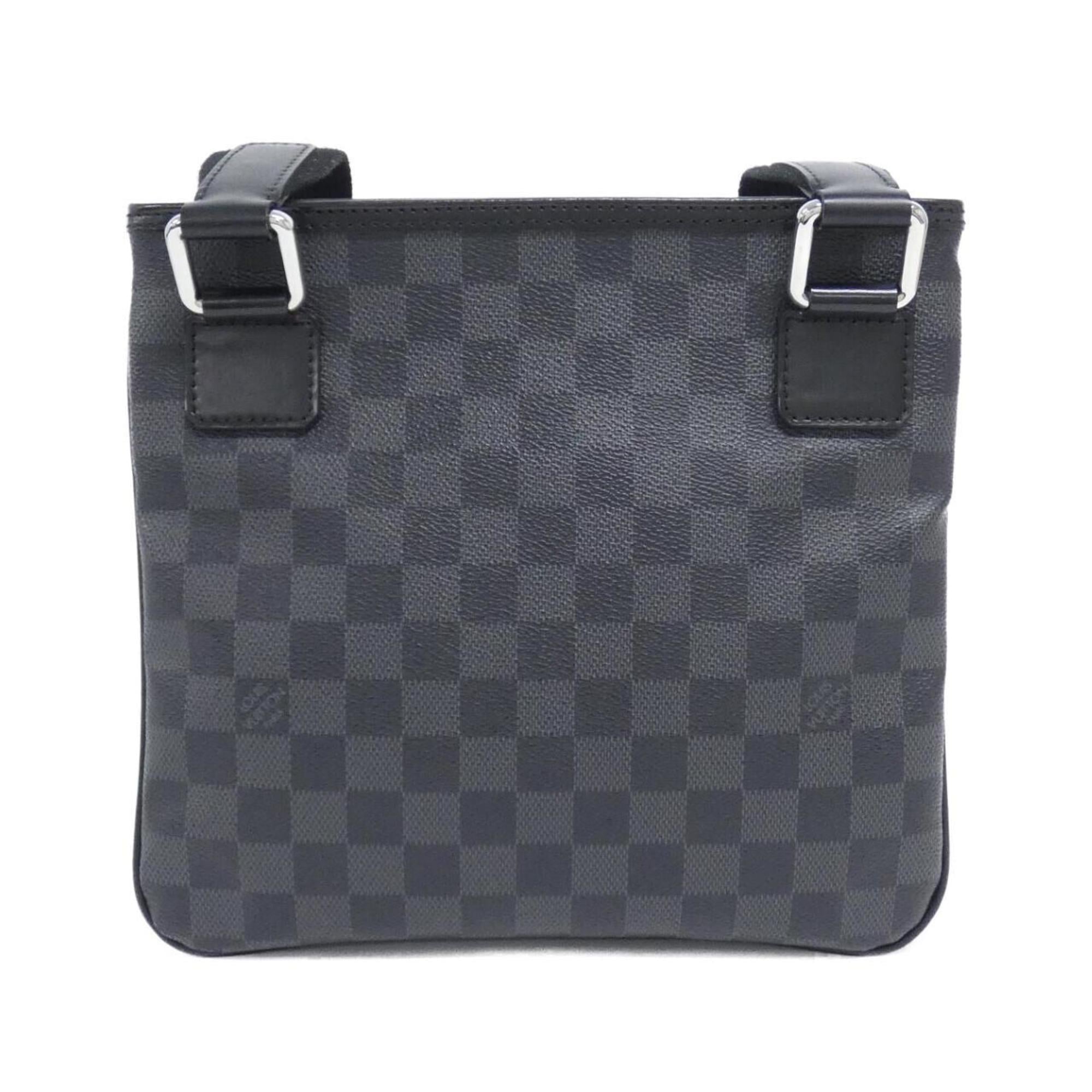 Louis Vuitton Dark Gray Graphite Coated Canvas Shoulder Bag