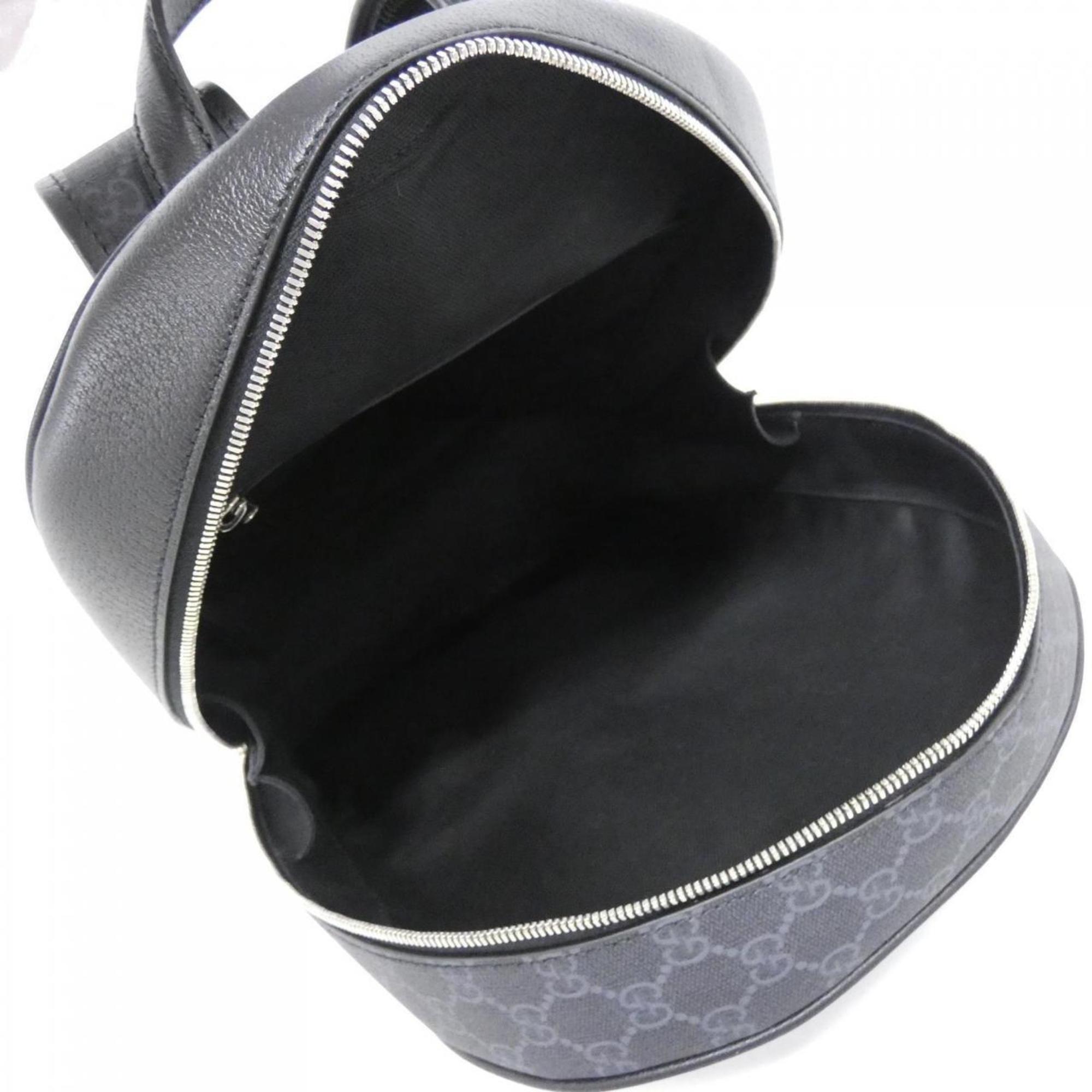 Gucci Black Gg Supreme Leather Backpack (Pre-Owned)