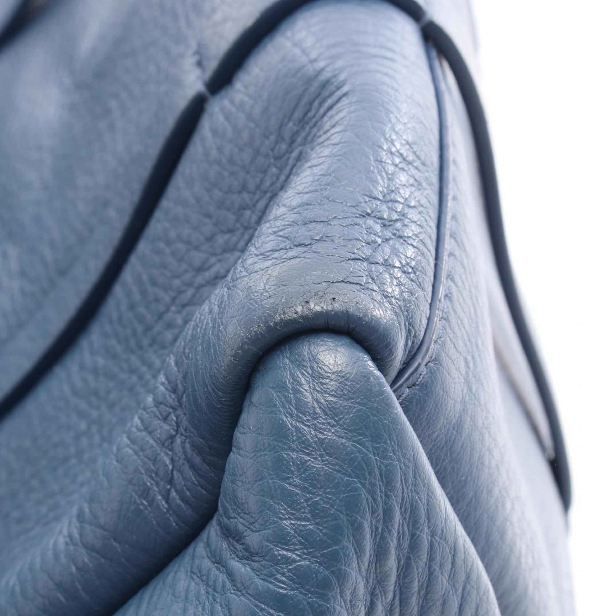 Balenciaga Blue Leather Tote