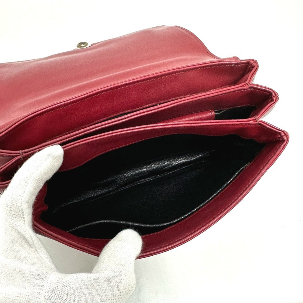 Prada Red Color Leather Shoulder Bag