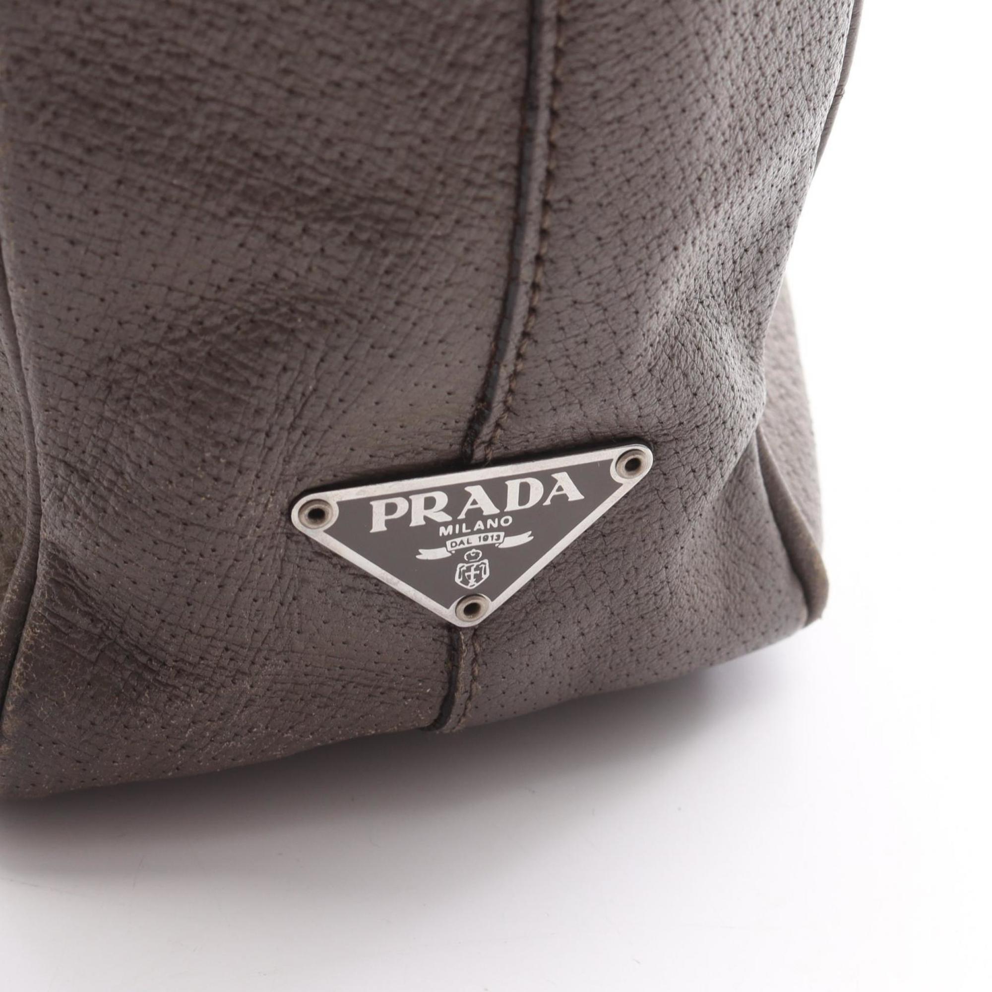 Prada Brown Leather Shoulder Bag