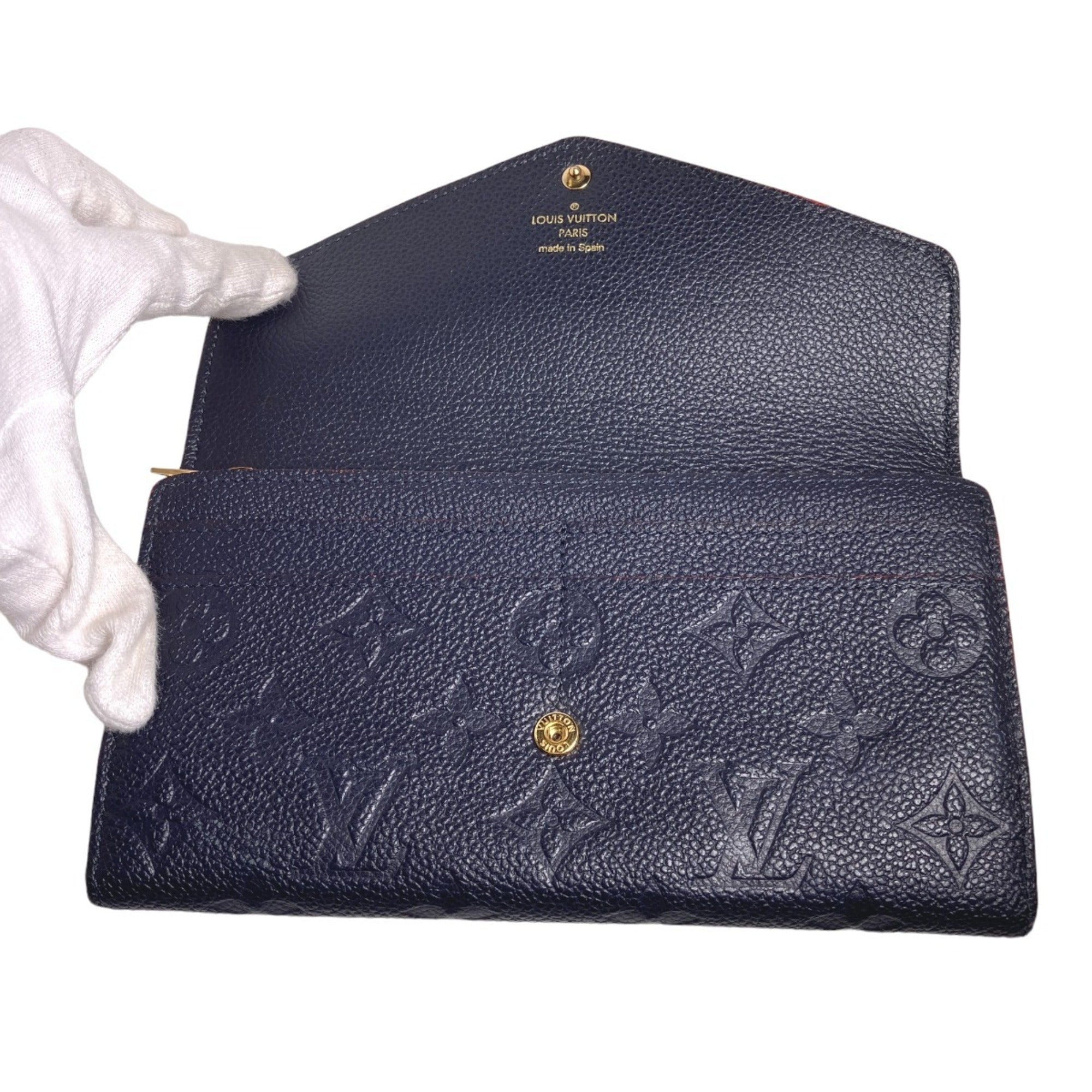 Louis Vuitton Marine Rouge Monogram Empreinte Long Wallet