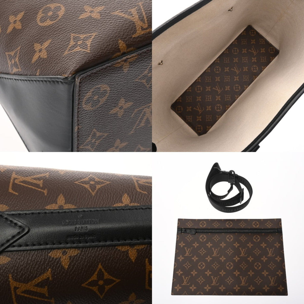 Louis Vuitton Brown Noir Monogram Pouch Tote Bag