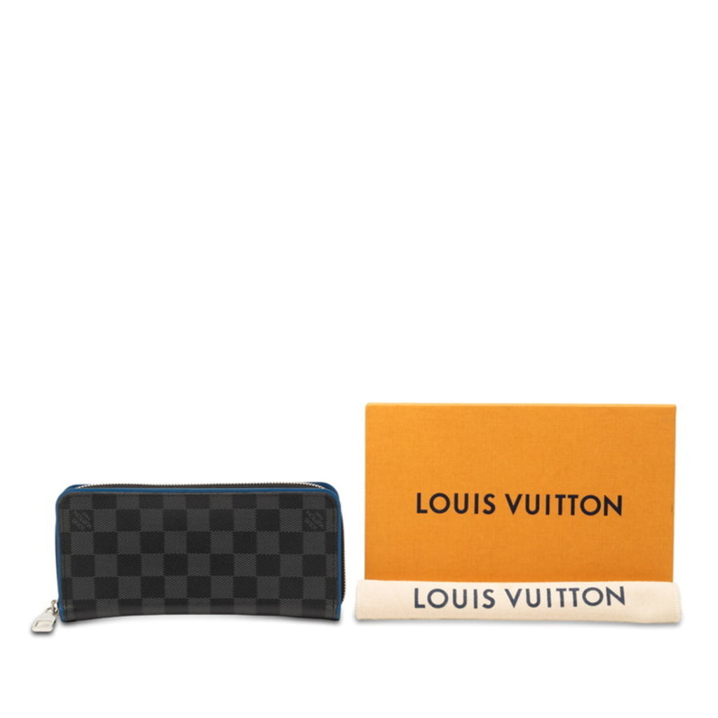 Louis Vuitton Damier Graphite Black Blue Damier Graphite Gray Damier Graphite Long Wallet
