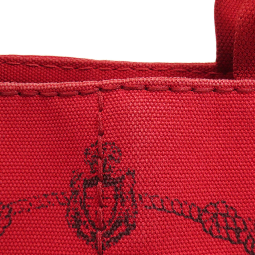 Prada Red Color Canvas Handbag