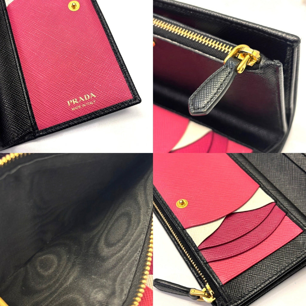 Prada Saffiano Black Leather Wallet (Bi-Fold)