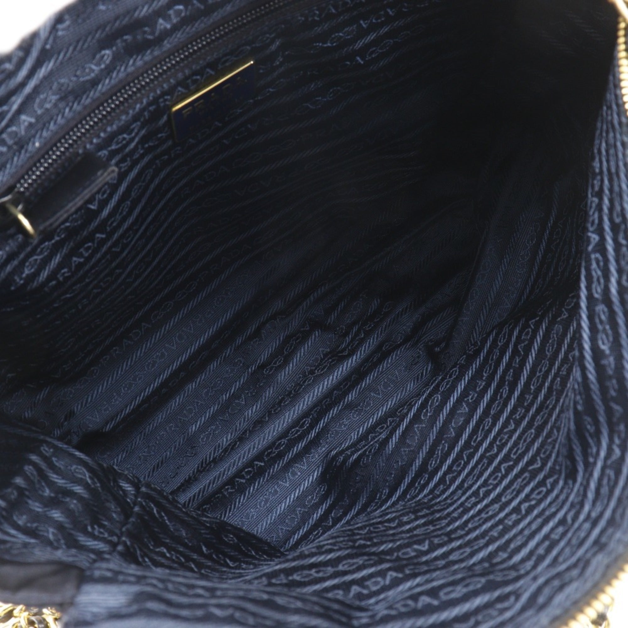 Prada Navy Nylon Shoulder Bag