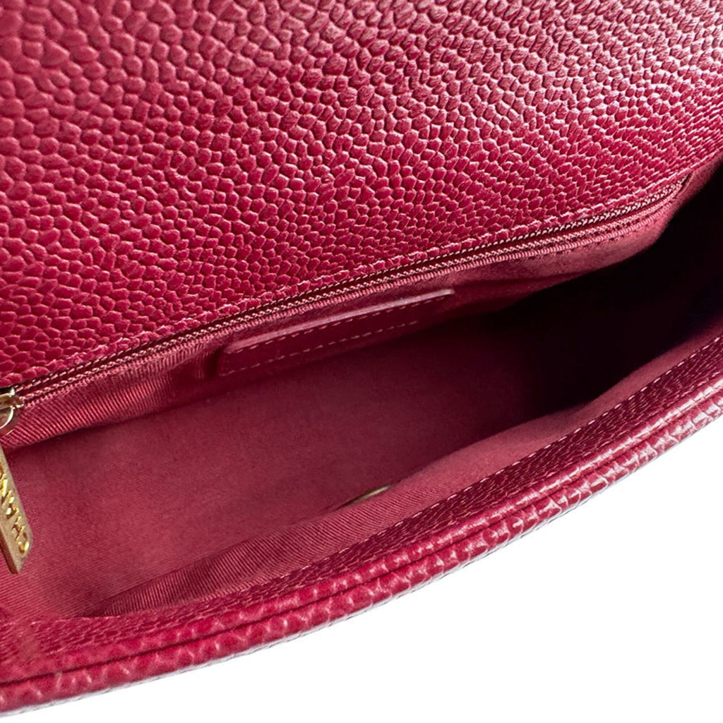 Chanel Pink Grained Calfskin Shoulder Bag