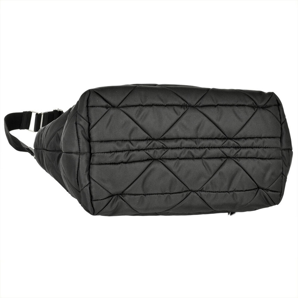 Prada Black Nylon Nappa Leather Leather Tote Bag