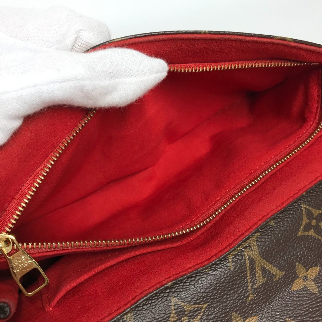 Louis Vuitton Brown Red Color Monogram Pochette Shoulder Bag