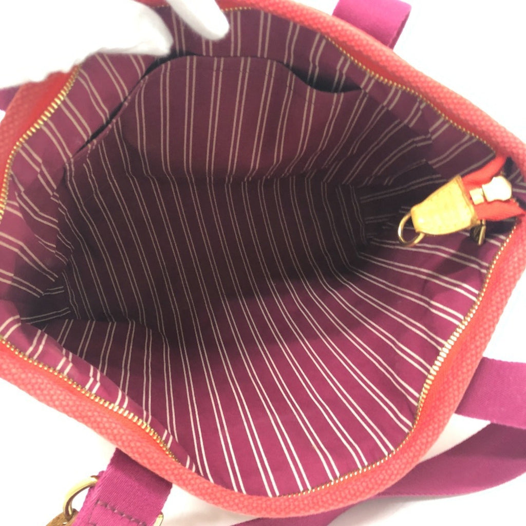 Louis Vuitton Red Color Canvas Tote Bag