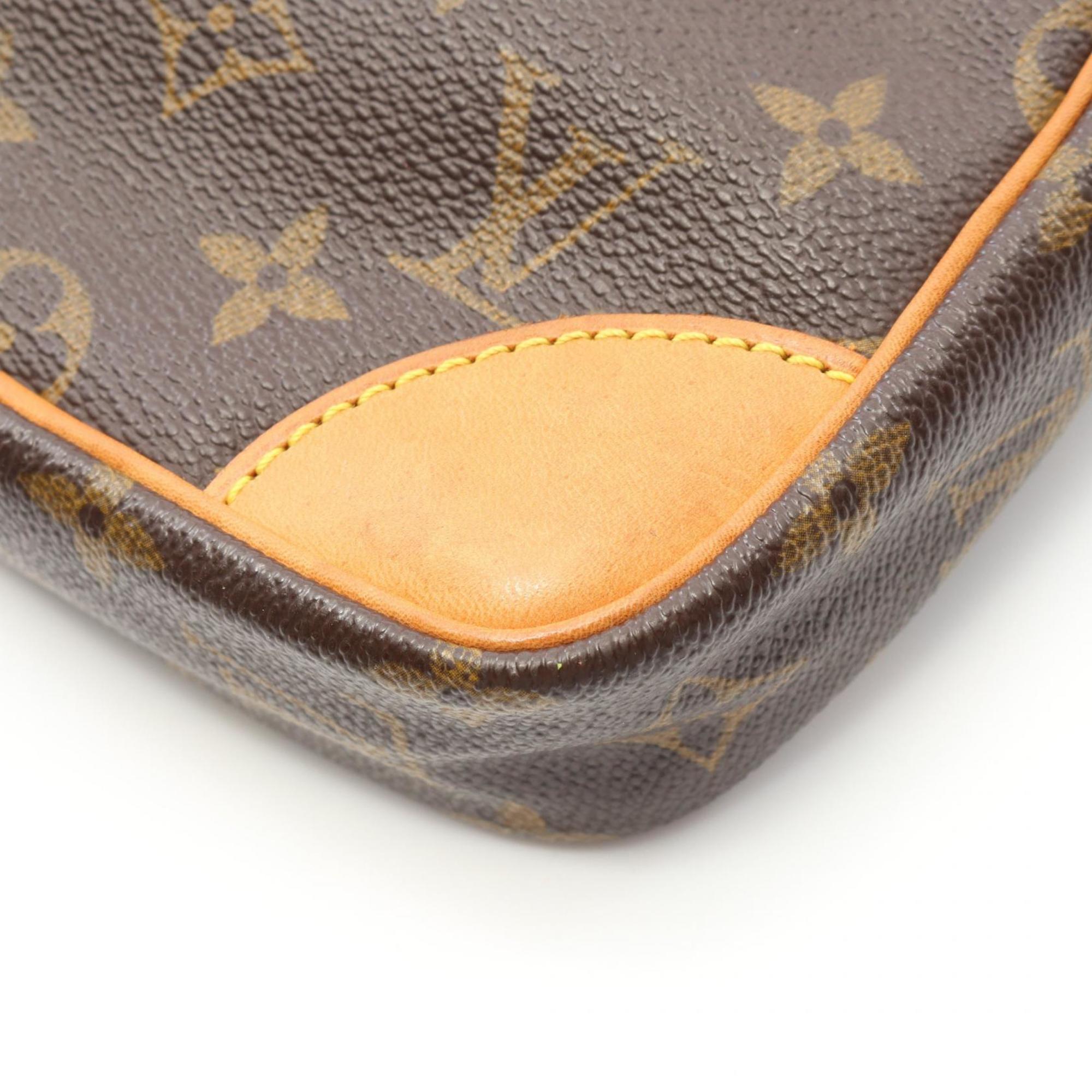 Louis Vuitton Brown Coated Canvas Leather Shoulder Bag