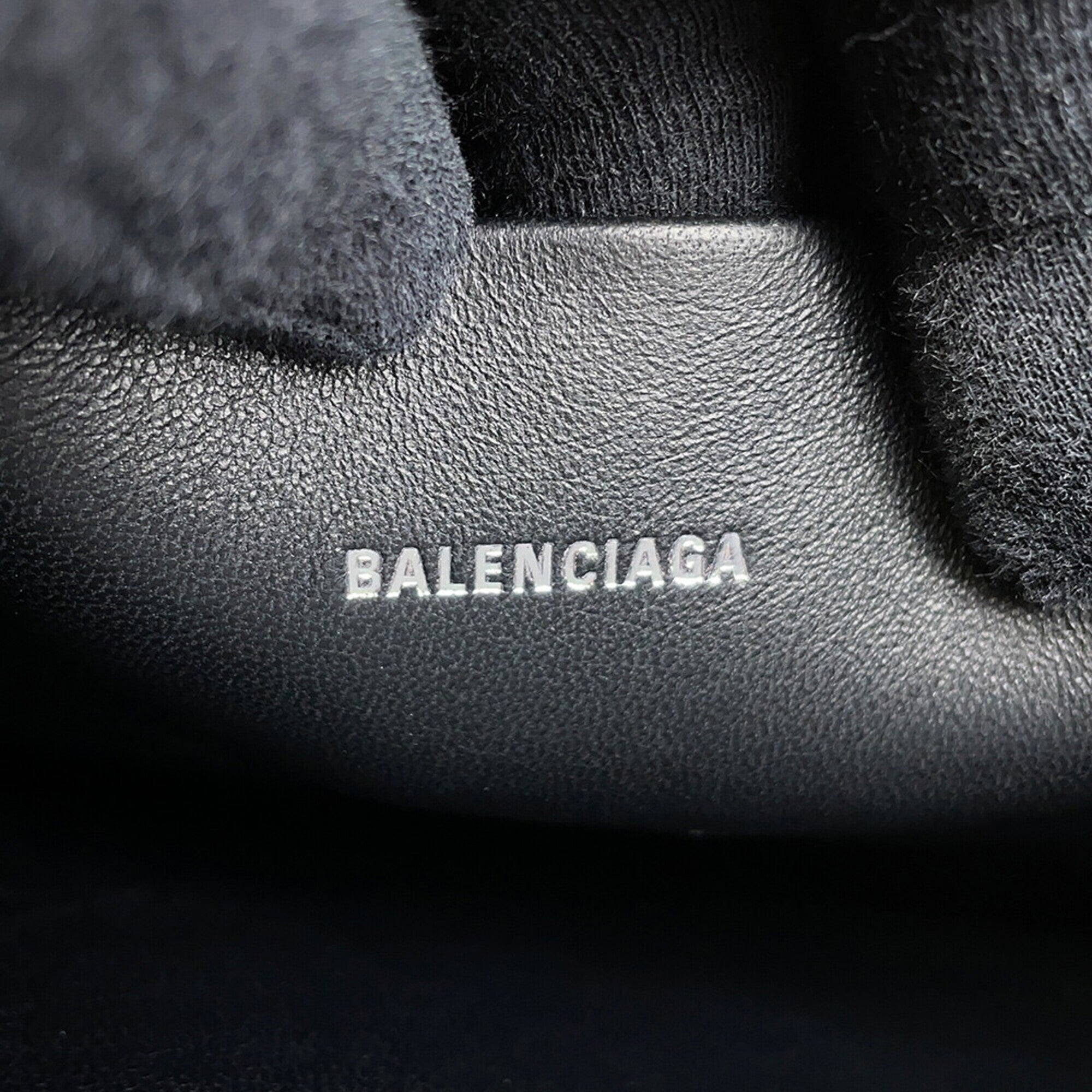 Balenciaga Black Leather Clutch Bag Handbag Pouch