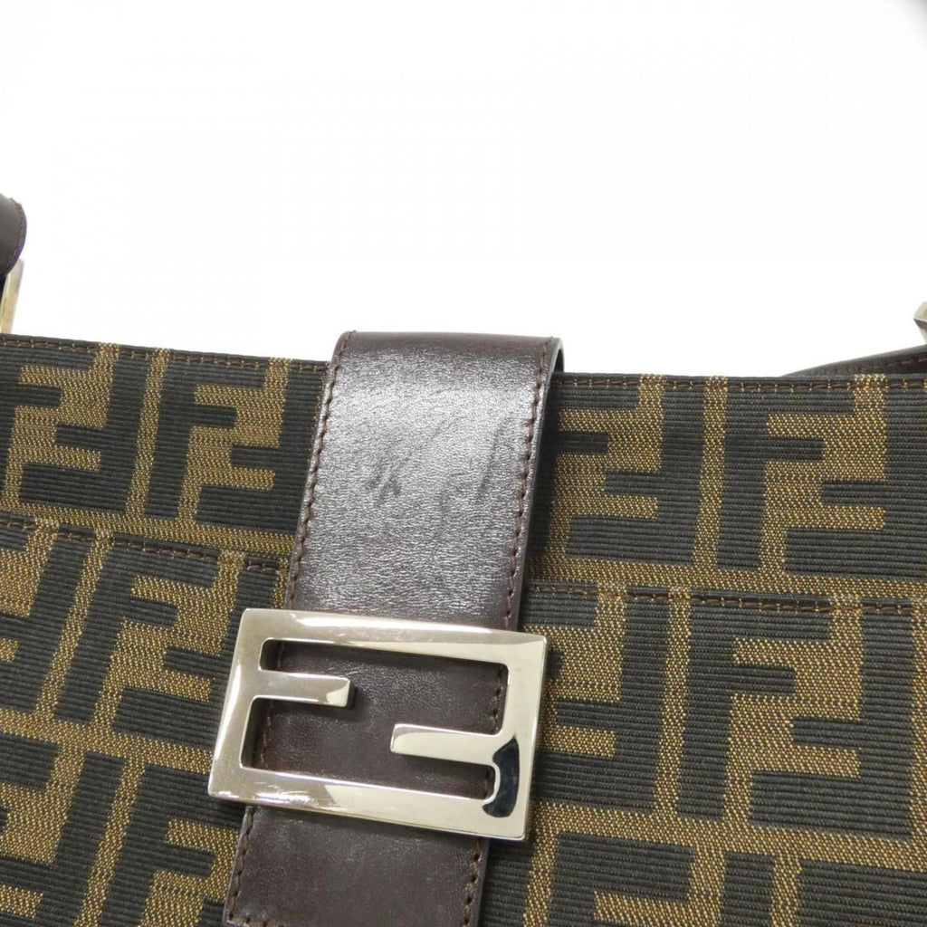 Fendi Brown Canvas Shoulder Bag