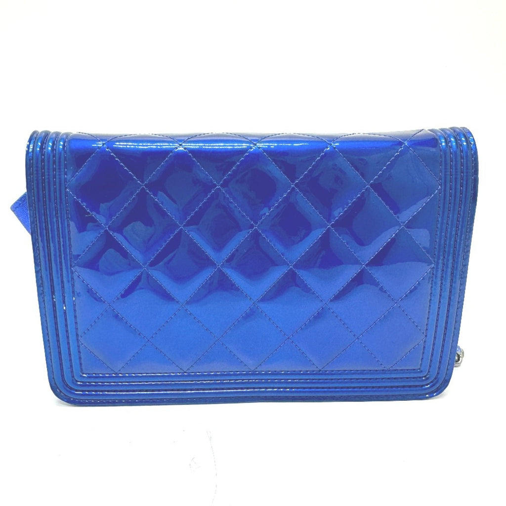 Chanel Blue Leather Shoulder Bag