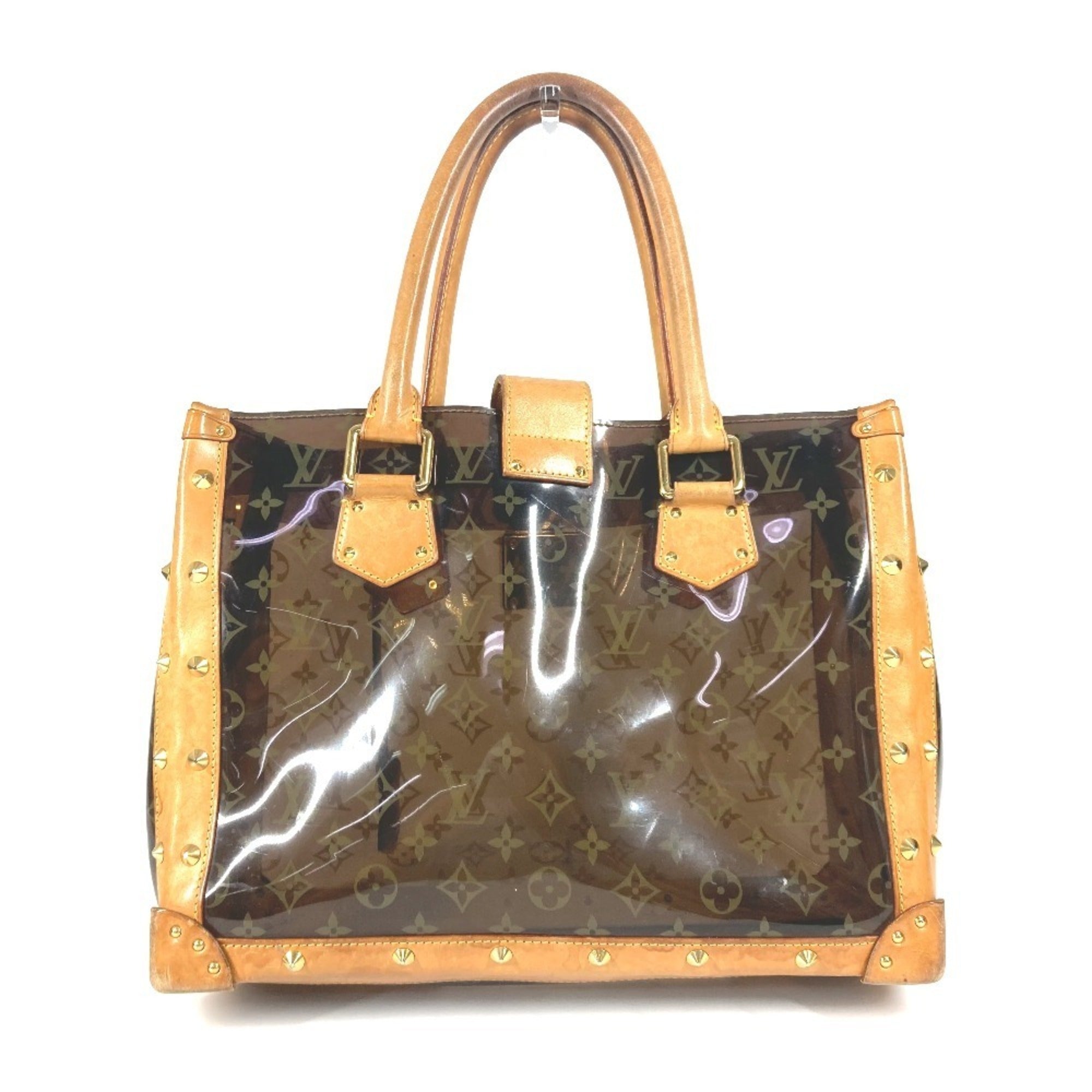 Louis Vuitton Brown Vinyl Shoulder Bag Tote Bag