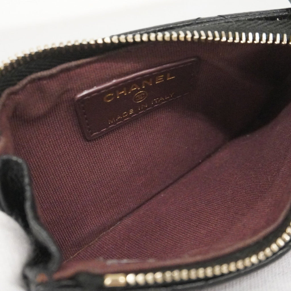 Chanel Black Grained Calfskin Coin Purse/Coin Case
