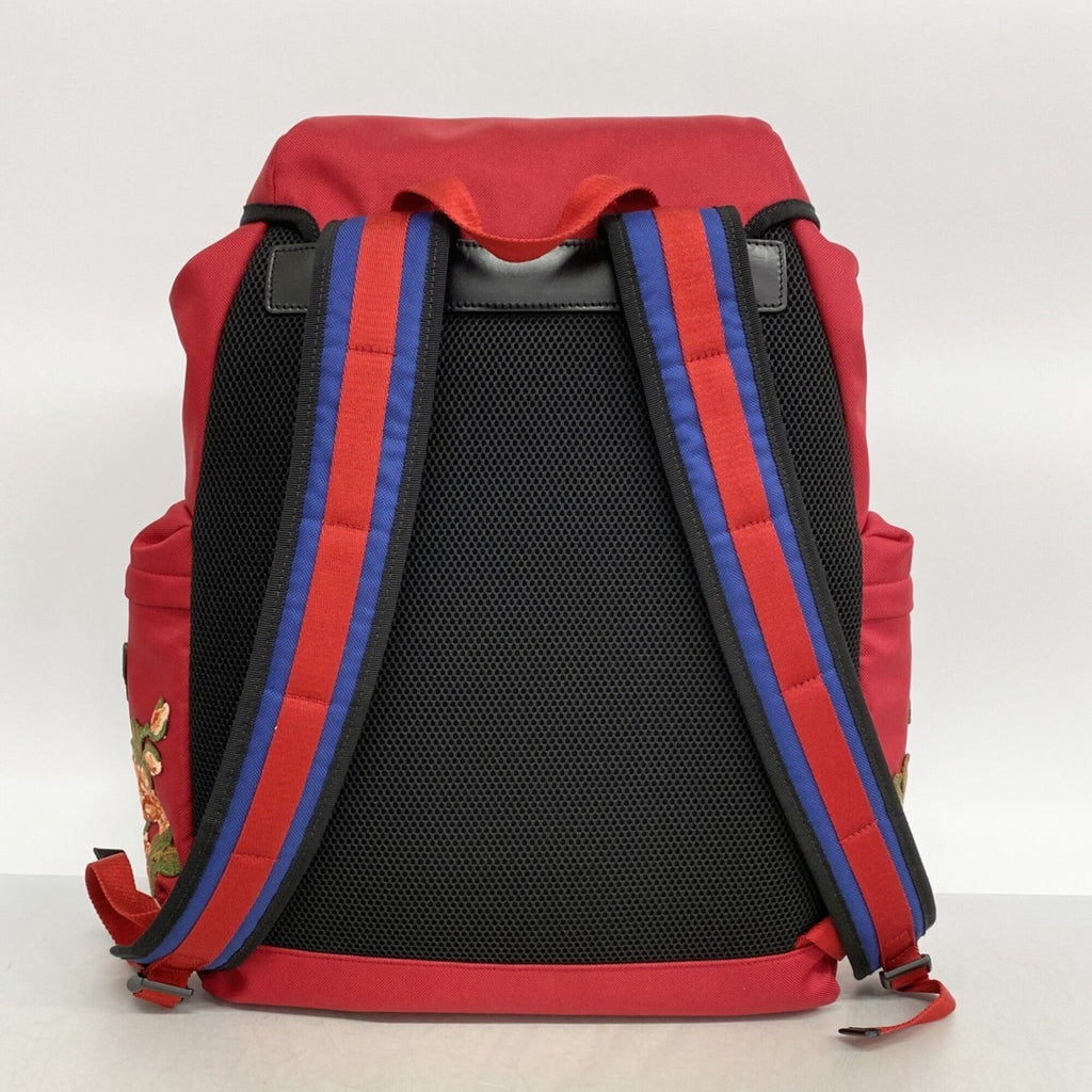 Gucci Red Color Nylon Backpack (Pre-Owned)