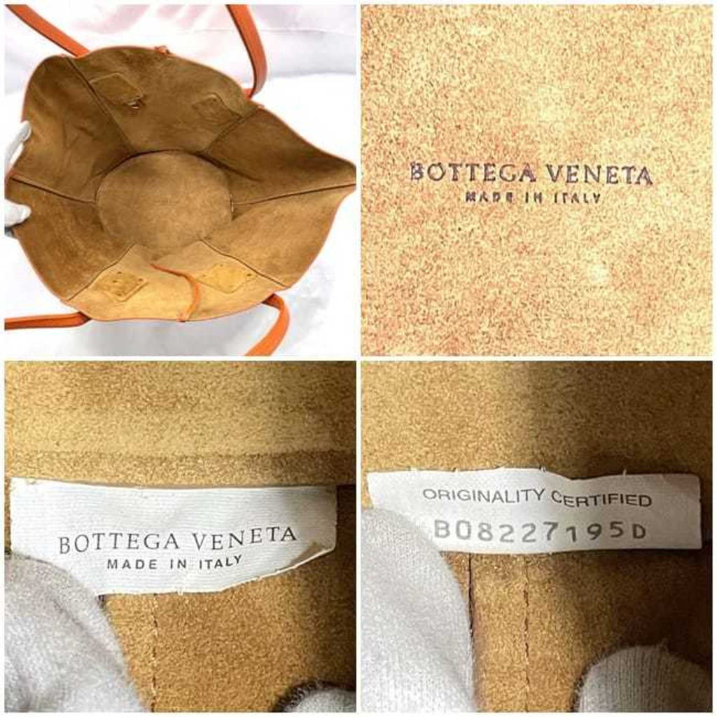 Bottega Veneta Orange Leather Basket Tote Bag