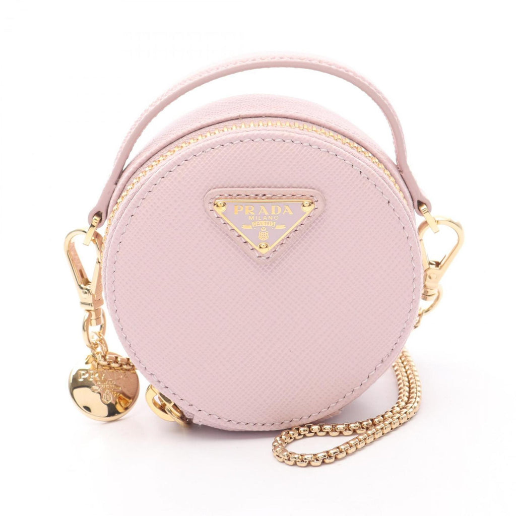 Prada Pink Saffiano Triangle Pouch Shoulder Bag