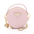 Prada Pink Saffiano Triangle Pouch Shoulder Bag