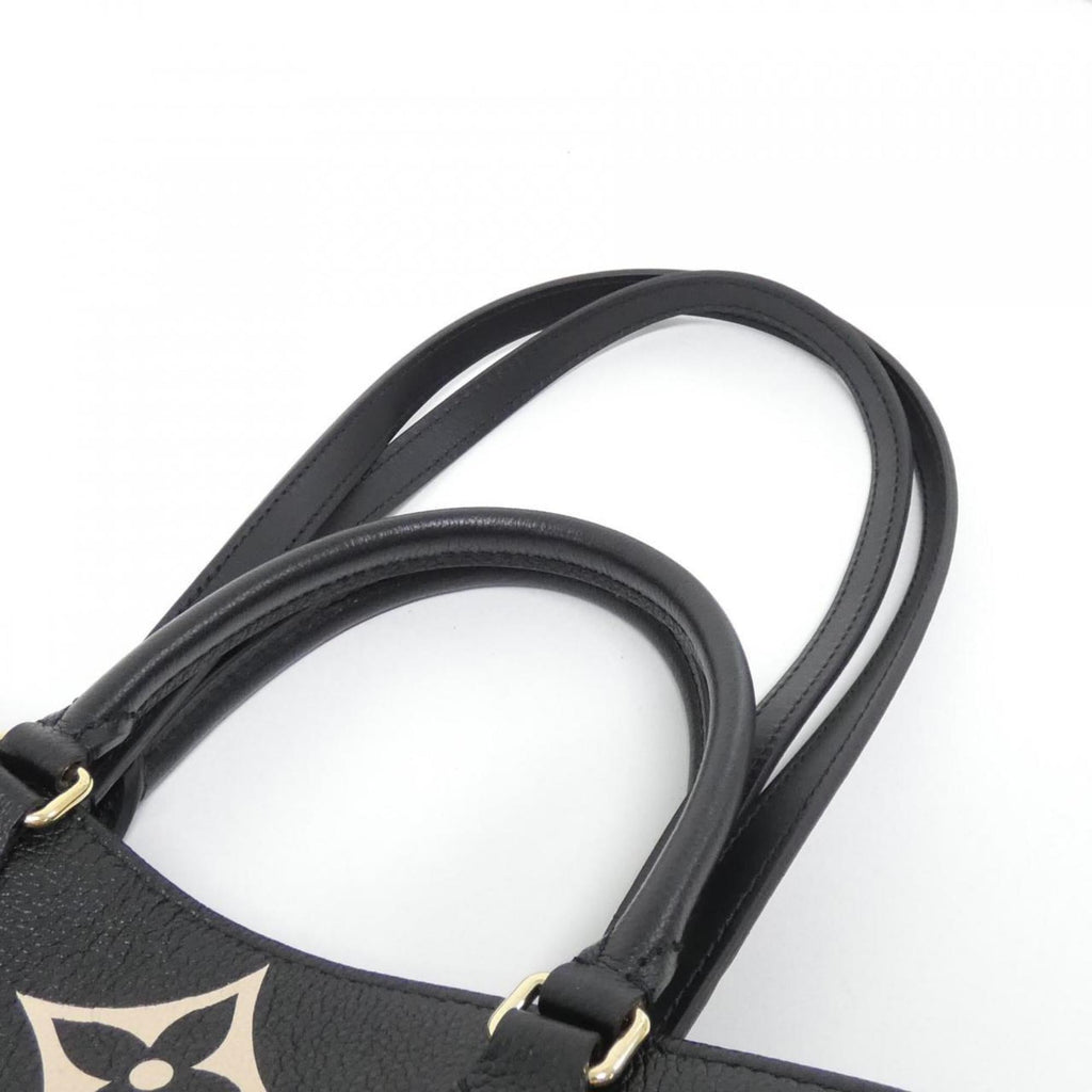 Louis Vuitton Monogram Empreinte Beige Black Leather Handbag