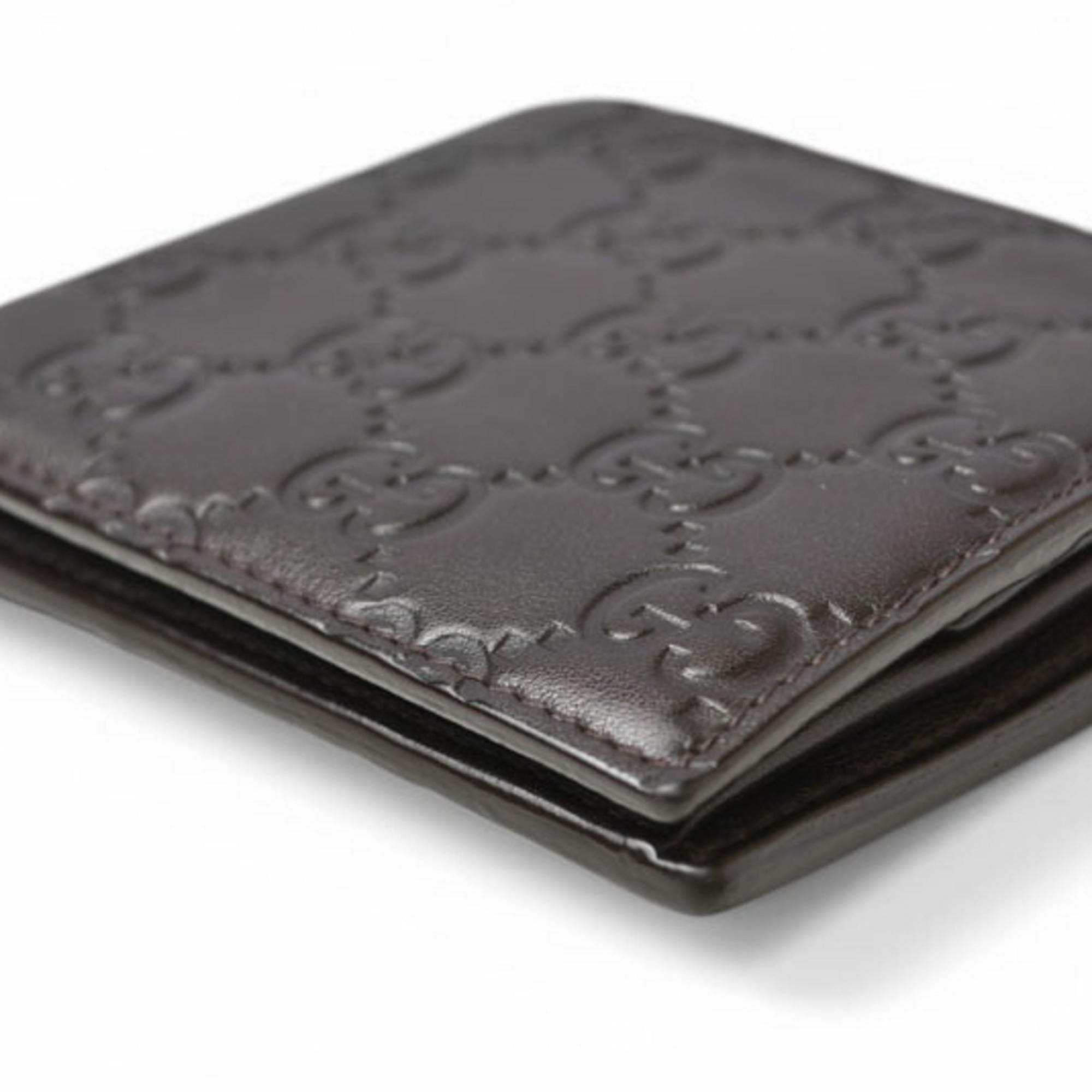 Gucci Dark Brown Leather Wallet (Bi-Fold) (Pre-Owned)