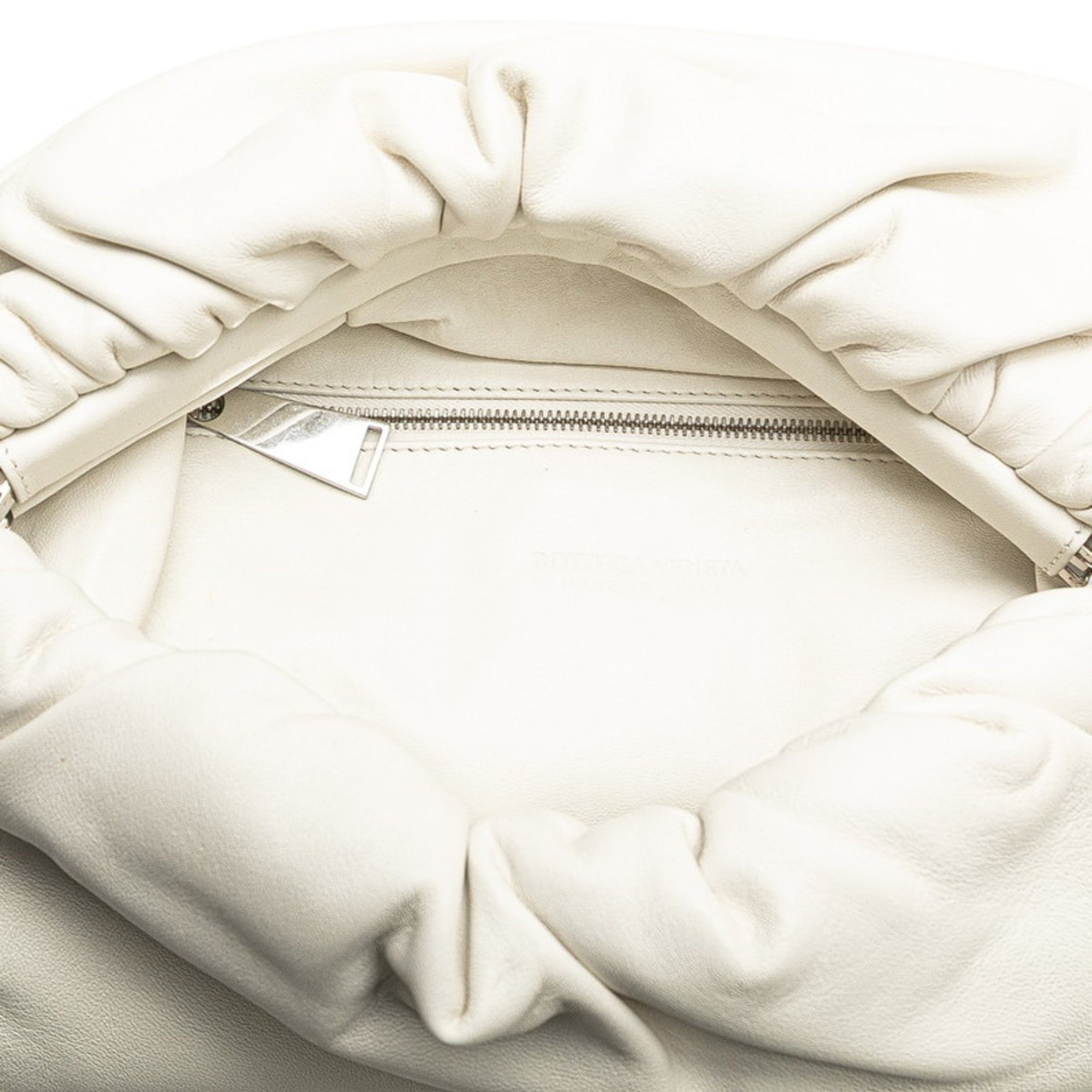 Bottega Veneta White Leather Pouch Sling Bag