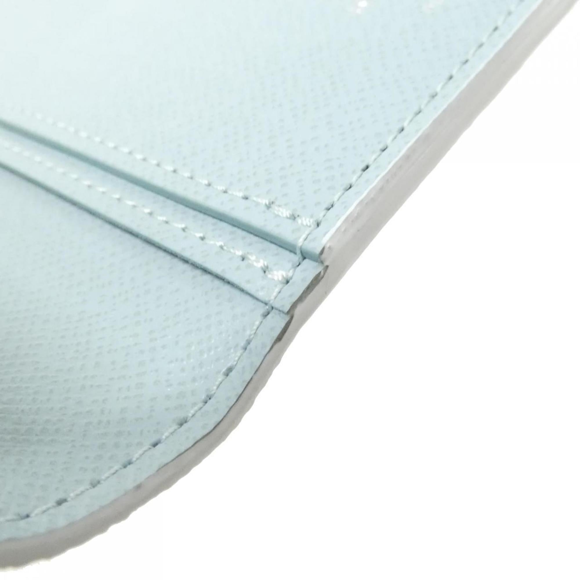 Louis Vuitton Light Blue Coated Canvas Long Wallet
