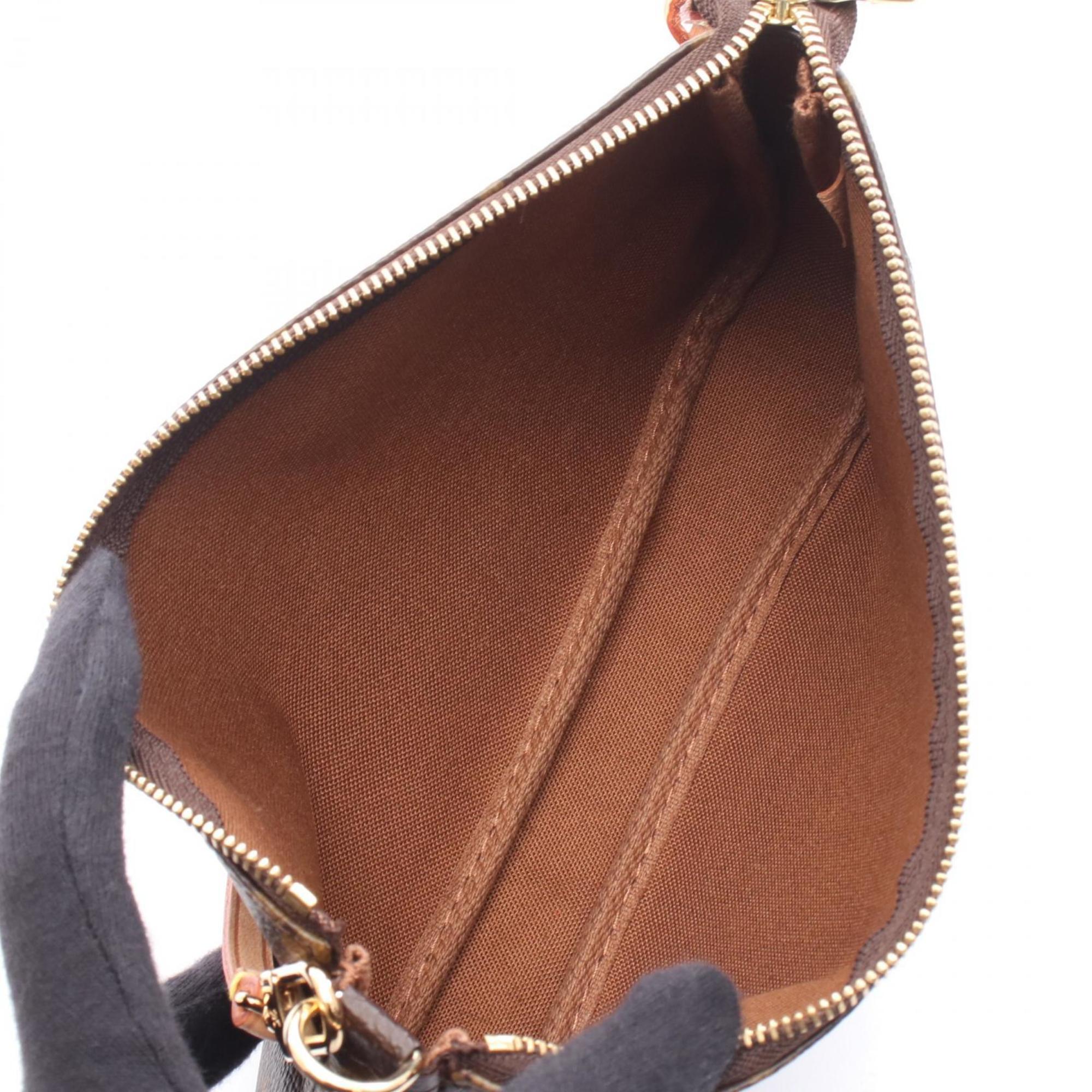 Louis Vuitton Brown Monogram Coated Canvas Leather Handbag