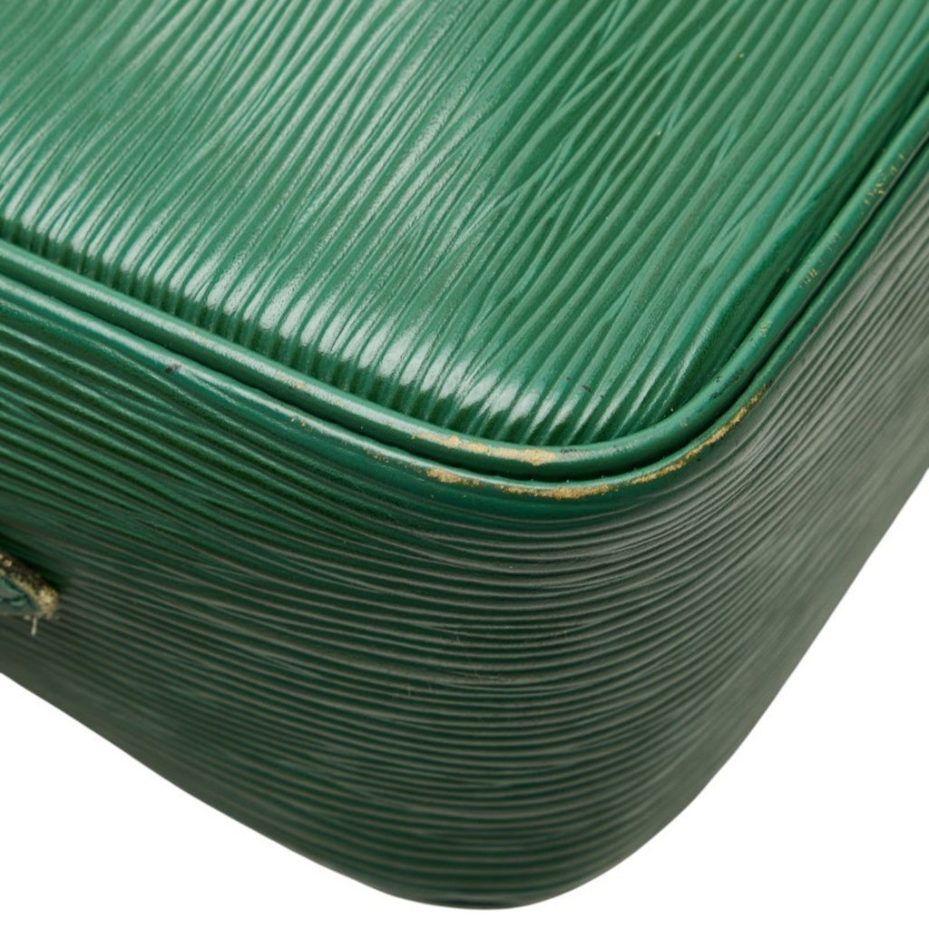 Louis Vuitton Borneo Green Leather Shoulder Bag