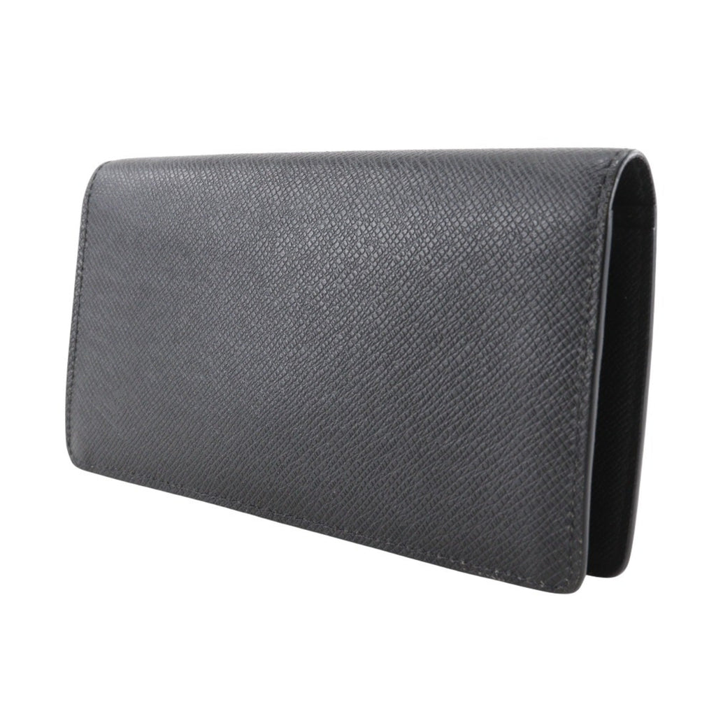 Louis Vuitton Taiga Black Noir Taiga Leather Long Wallet