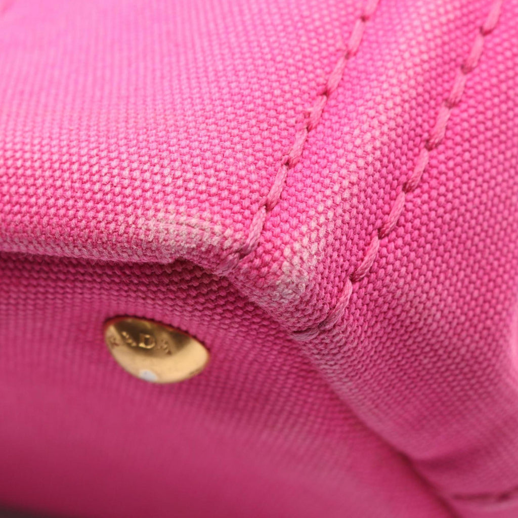Prada Pink Canvas Tote Bag
