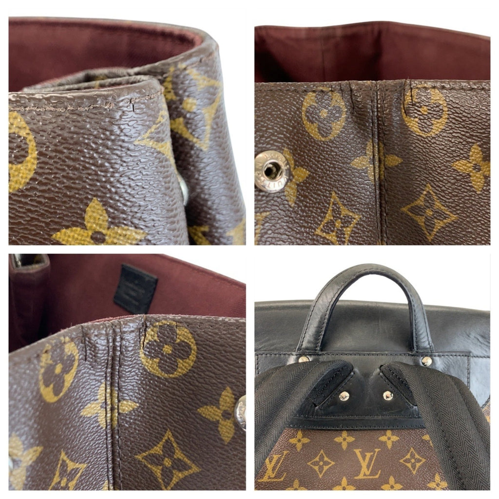 Louis Vuitton Black Brown Monogram Macassar Monogram Backpack